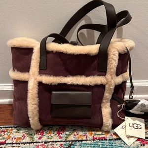 UGG SUEDE/faux fur handbag